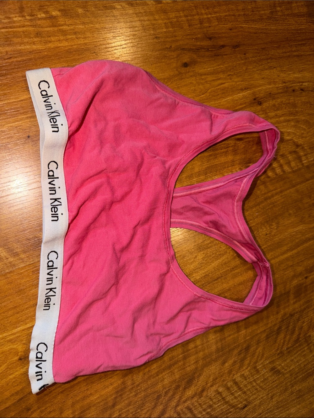 Calvin Klein Bright Pink Racerback Sports Bralette